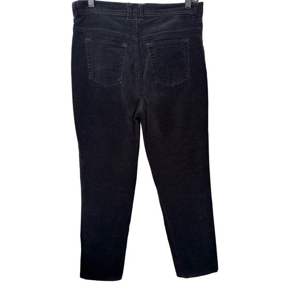 Vintage Gloria Vanderbilt 10 black corduroy high waisted pants Straight leg - Picture 4 of 6